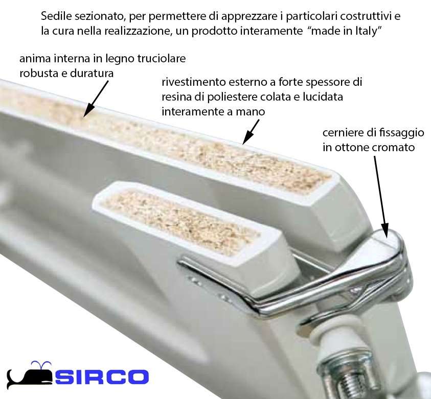 sedile TRIESTE bianco rallentato - immagine 2