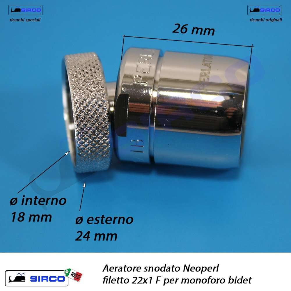 Aeratore rompigetto snodo bidet F 22x1 - immagine 2