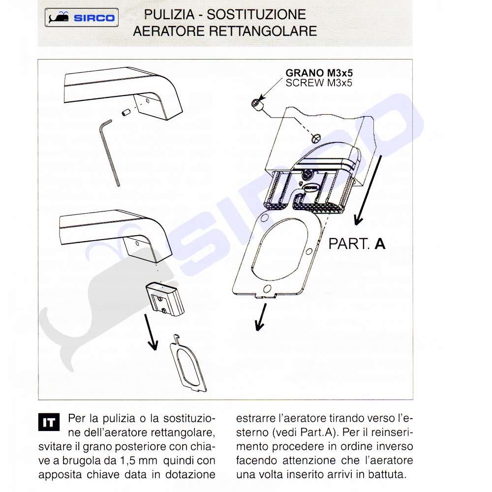 35x8 Aeratore rompigetto quadro - immagine 3