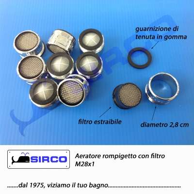 M28X1 Aeratore rompigetto con filtro - immagine 2