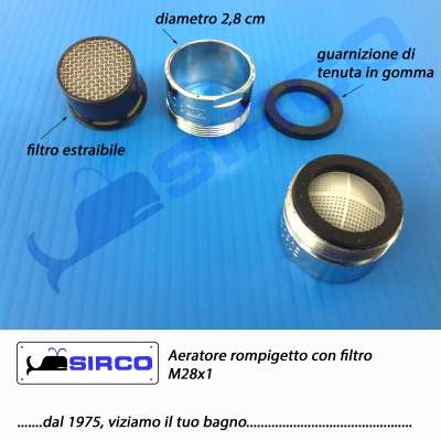M28X1 Aeratore rompigetto con filtro - immagine 3