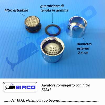 F22X1 Aeratore rompigetto con filtro - immagine 3