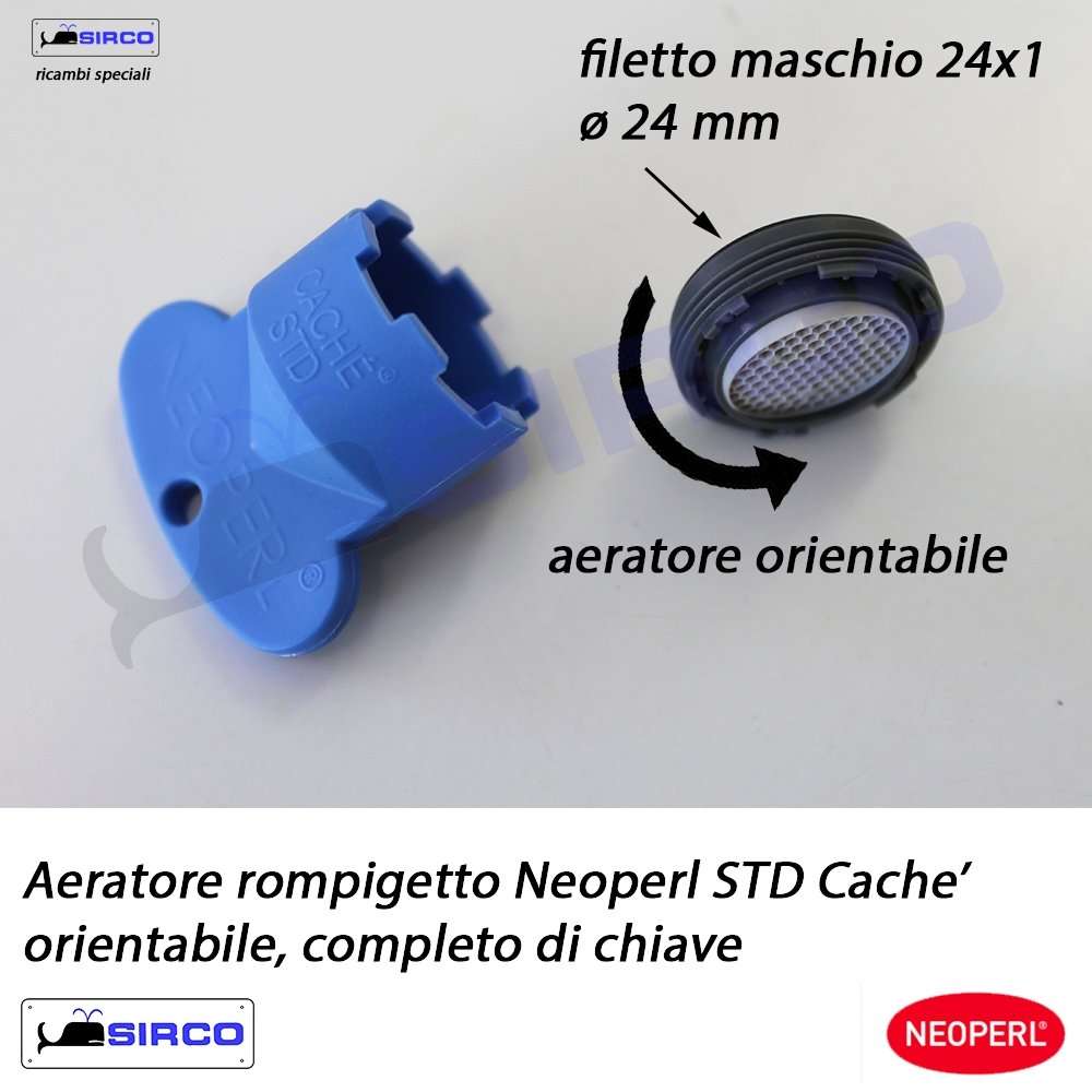 Aeratore STD Cache' 24x1 orientabile