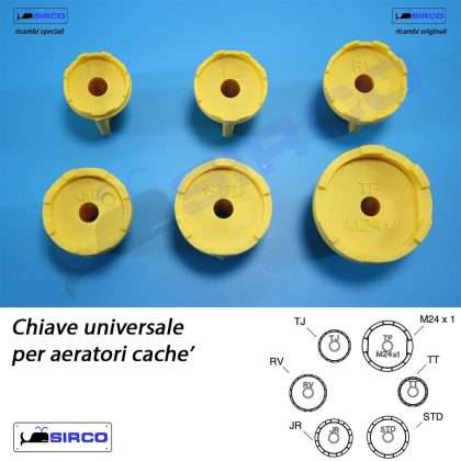Chiave universale per aeratori cache'