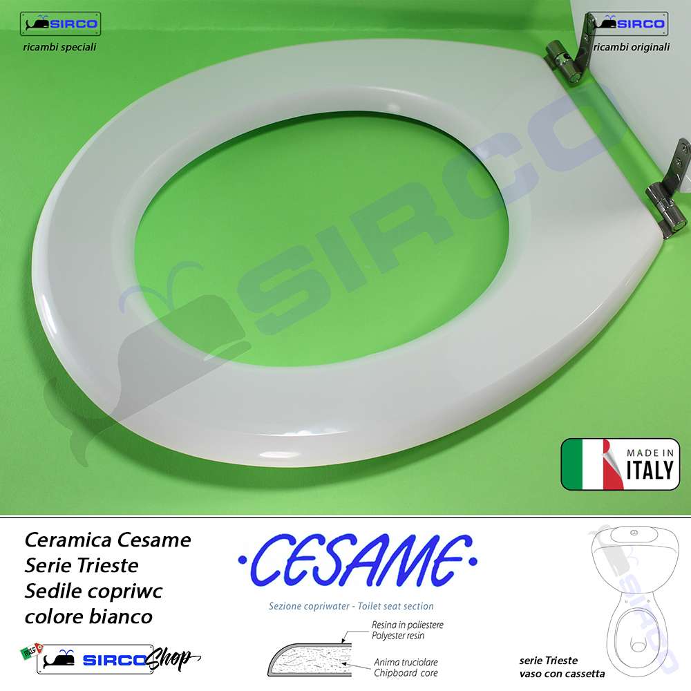 sedile TRIESTE bianco - immagine 2