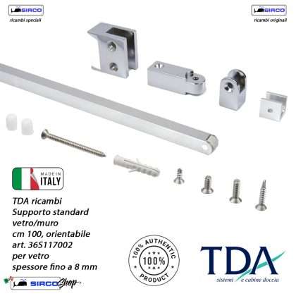 Supporto vetro/muro orientabile 100 cm