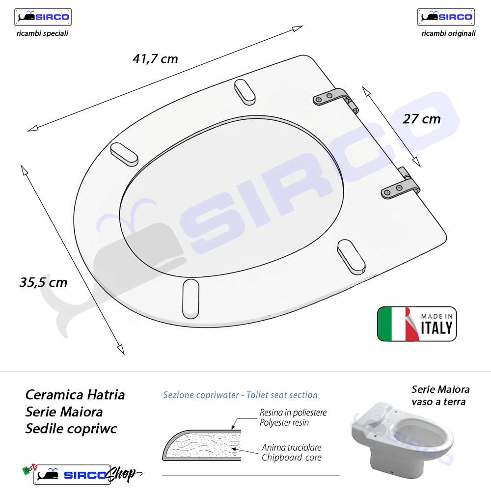 sedile MAIORA bianco - immagine 3